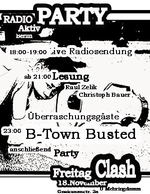 Plakat zur Party